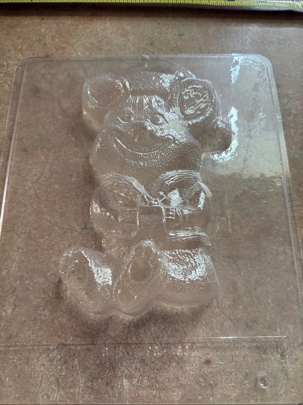 Christmas Mouse or Teddy Bear chocolate mold. New never used CK 90-4634